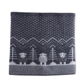 Fair Isle Neck Warmer Grey