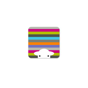 Peep Stripe Coaster - Set of 4