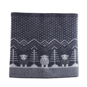 Fair Isle Neck Warmer Grey