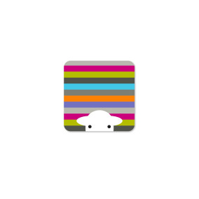 Peep Stripe Coaster - Set of 4