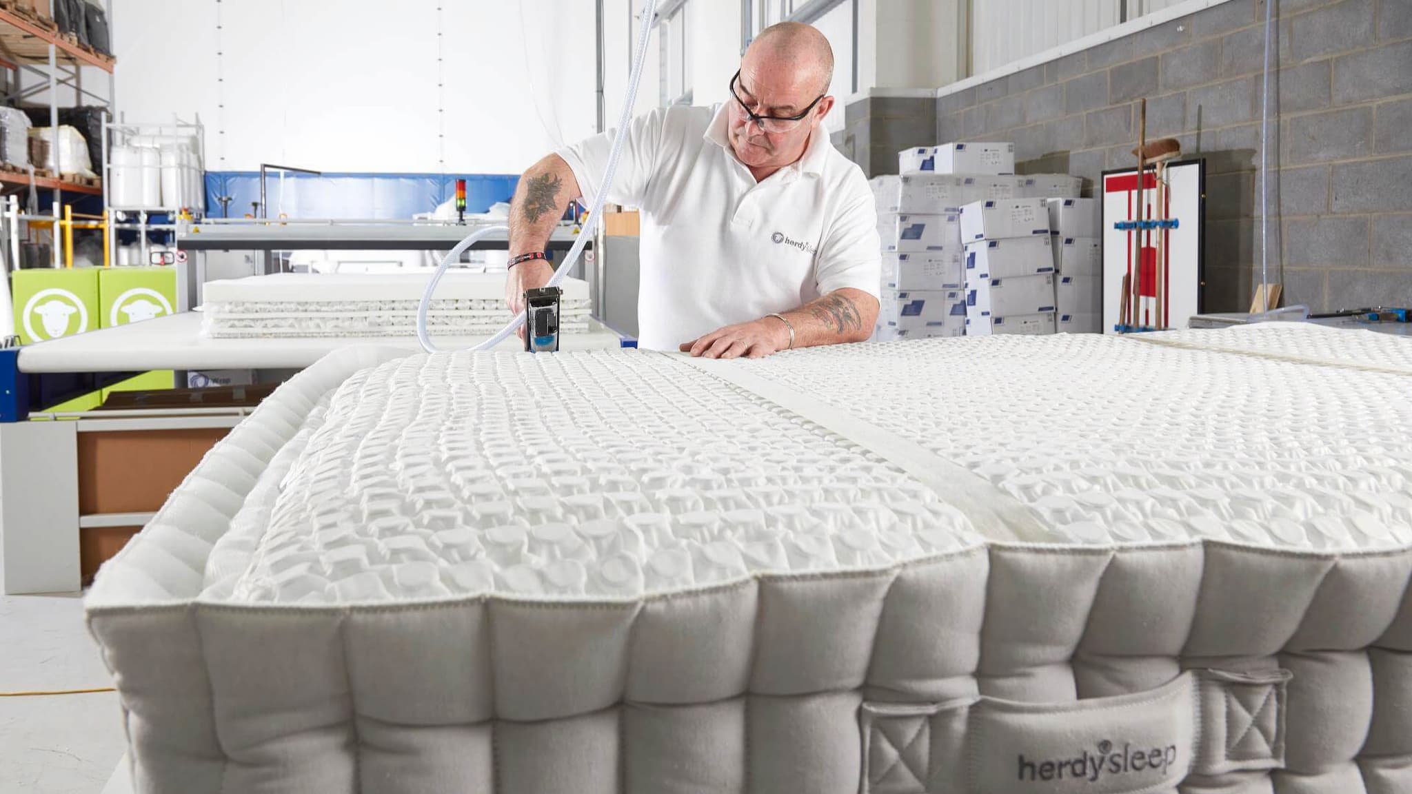 The borders of the mattress are attached to the core