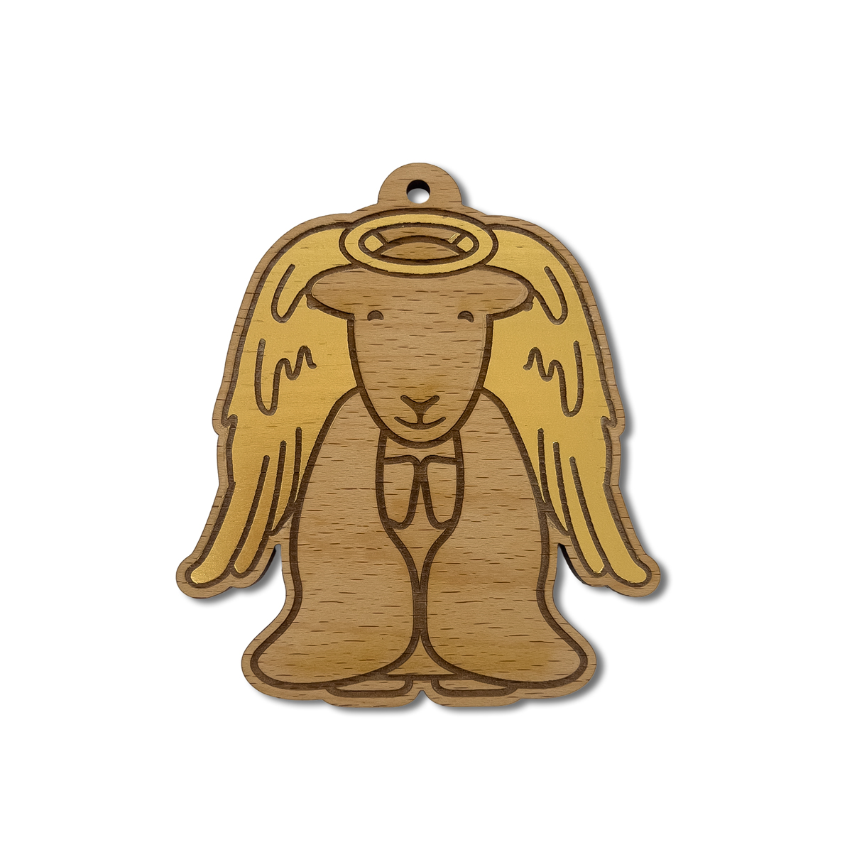 Herdy Angel wooden christmas tree decoration