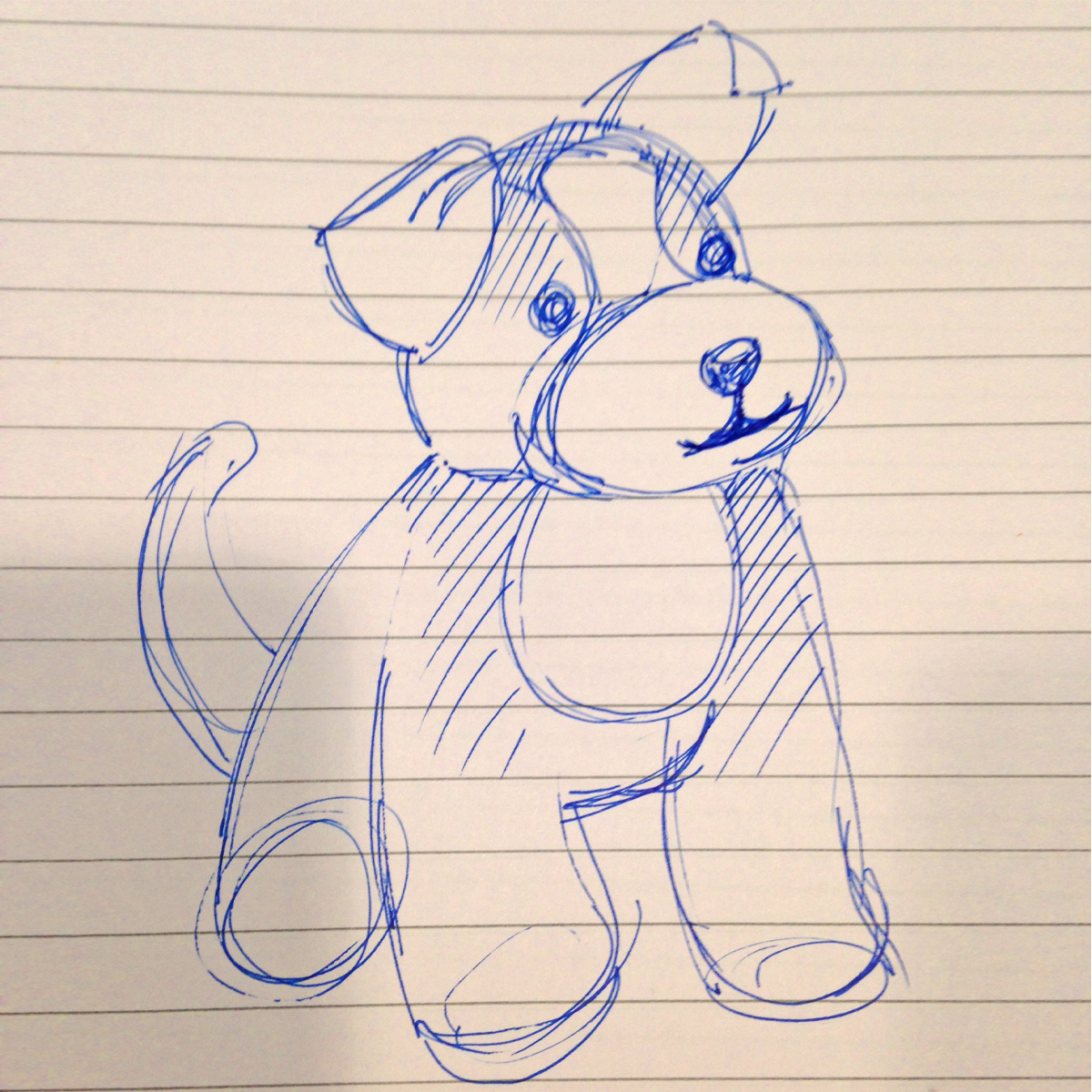 First sketch of Sheppy soft toy