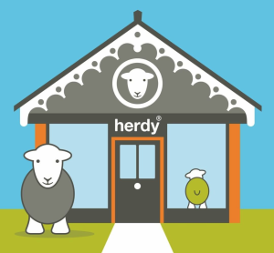 A graphic of a Herdy store