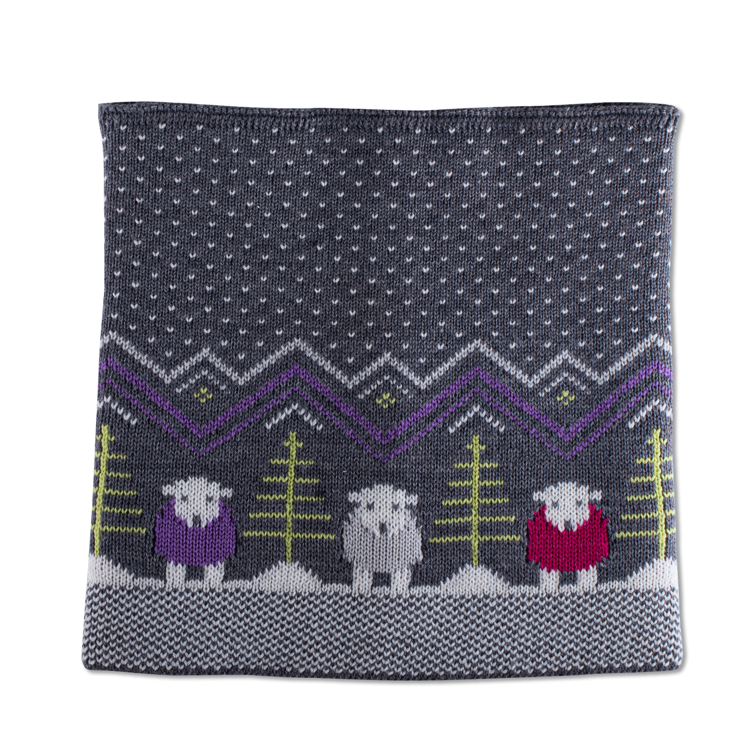 Fair Isle Neck Warmer Purple